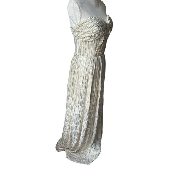 ERIN Erin Fetherston Silk Blend Coralie Metallic Strapless Formal Gown - 10 - Picture 4 of 10